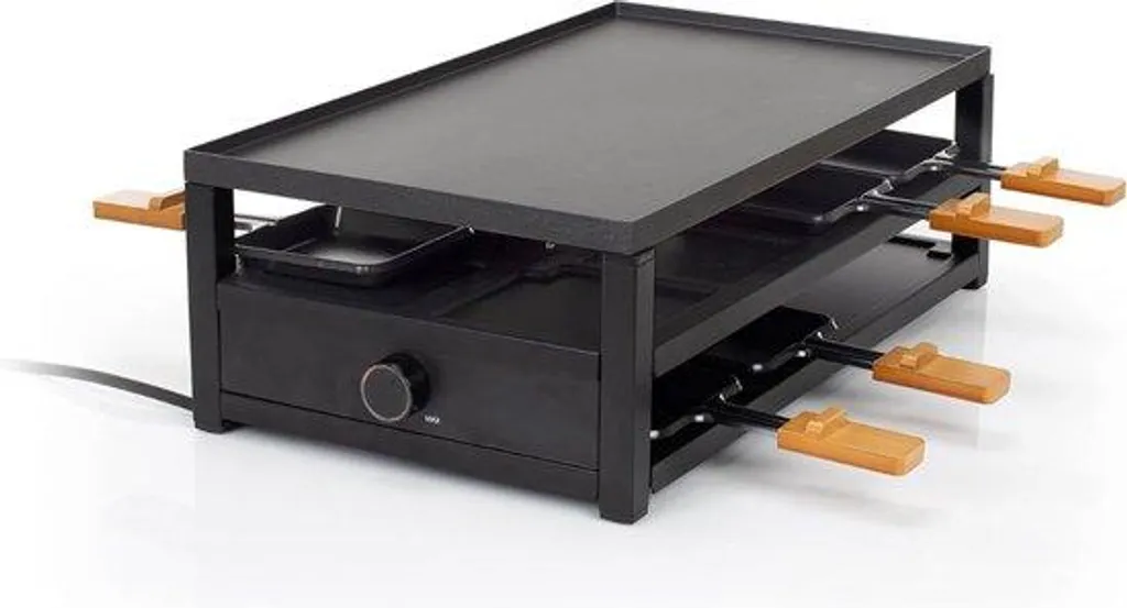 Appareil à raclette 8 personnes 1300W - Plaque de cuisson XXL 44x25cm