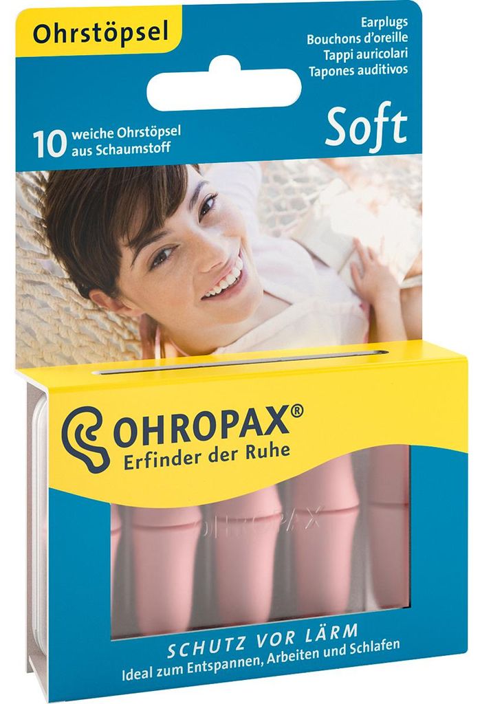 OHROPAX Soft, Beżowy, Pianka, Pudełko, 10 szt. Zdjęcie produktu 