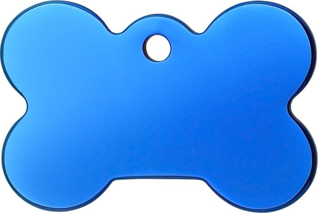 RedDingo Titan beschichtete Hundemarke mit individueller Gravur Knochen dunkelblau