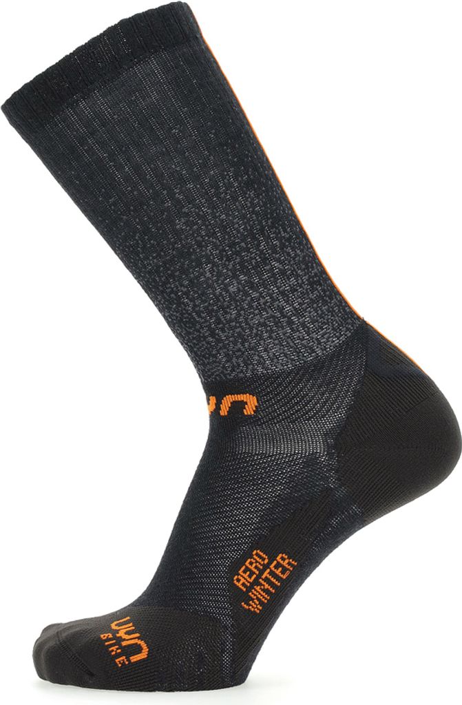 UYN Klassische Fahrradsocken - AERO WINTER - Orange/Schwarz 39-41