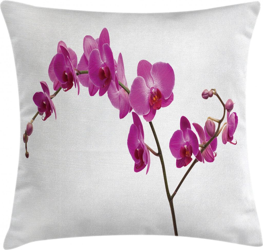 ABAKUHAUS Orchideen Kissenbezug, Wilde Orchideen Petals, Waschbar mit Reißverschluss Kissenhülle mit Farbfesten Klaren Farben Beidseitiger Druck,...