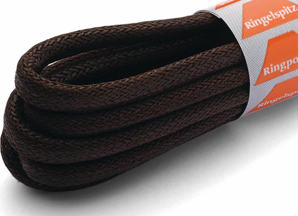 RINGELSPITZ - Rund Dick Gewachst Schnürsenkel – Robust und Wasserabweisend - 75 cm, dunkelbraun