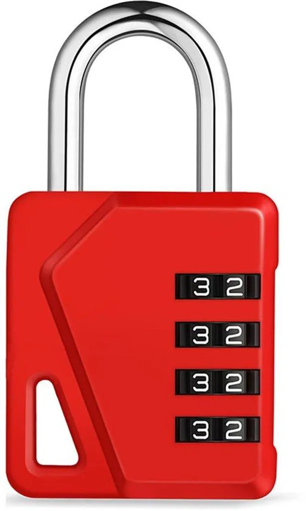 Cadenas à code anti-rouille pour garage et portail - 4 chiffres rouge 1pk