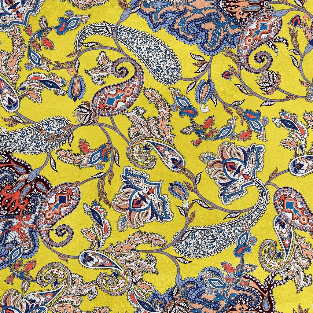 Royal Samt Stoff Polyester Zum Nähen - Motiv traditionelles indisches Muster
