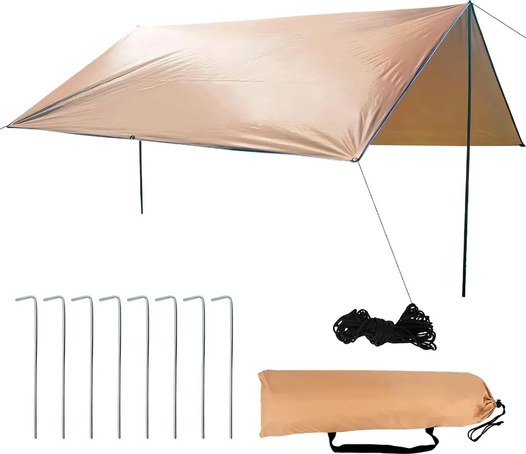 Bâche de tente 3x3m : stoppez la pluie et les UV pendant vos bivouacs