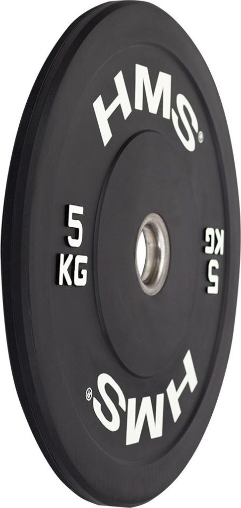 HMS BBR5 Olympische Hantelscheibe aus Gummi, 5 kg, schwarz Produktbild 