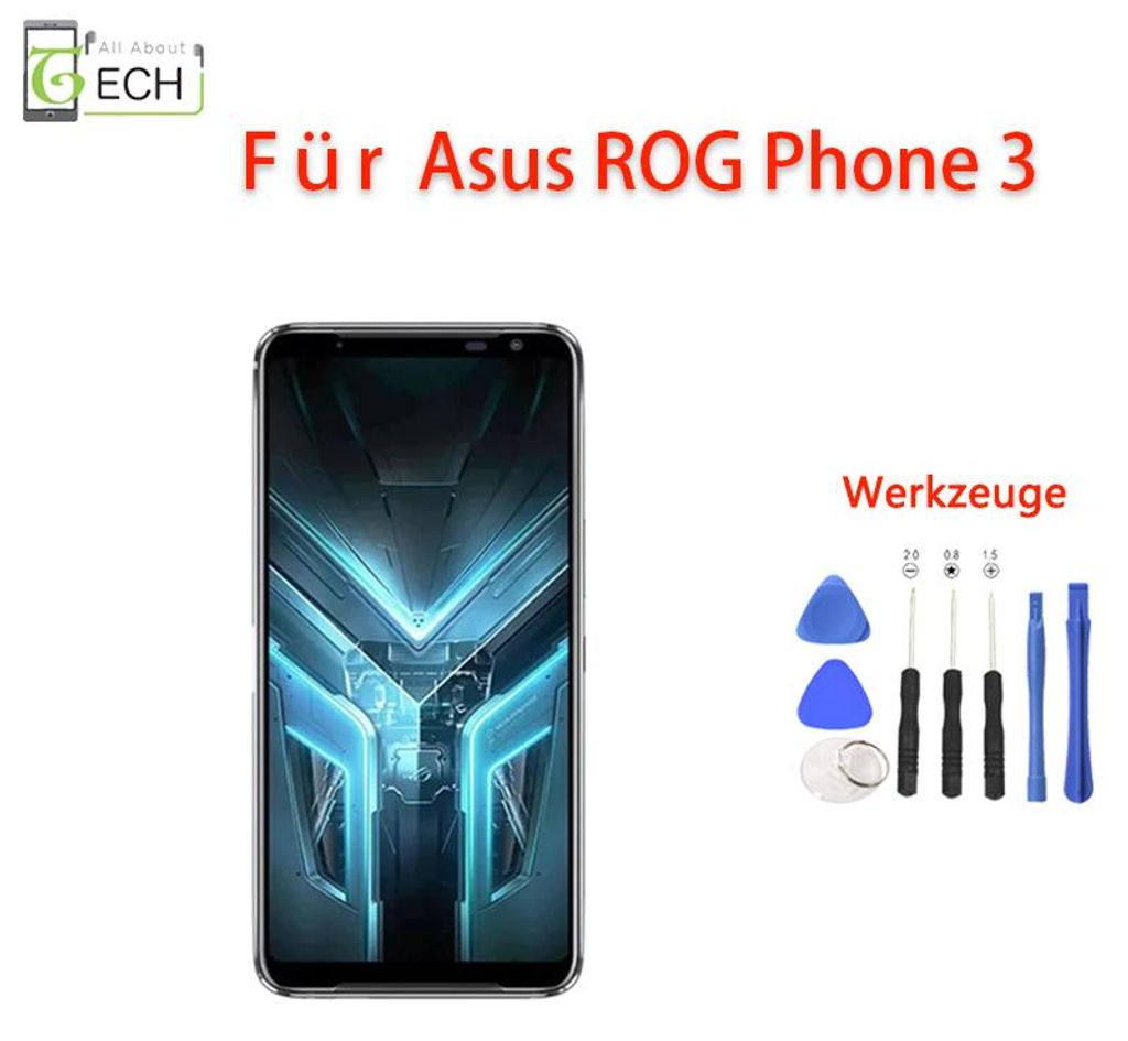 Original Asus ROG Phone 3 Full OLED Display LCD + Rahmen Produktbild 