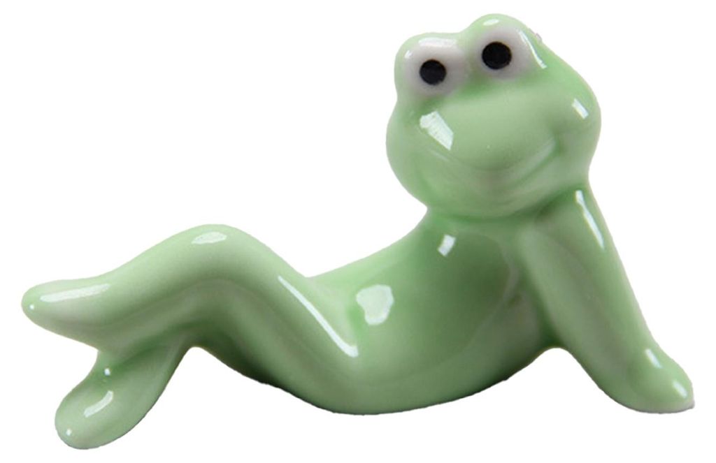 1/3 Stück Keramik-Frosch-Essstäbchenhalter, Essstäbchen-, Löffel- und Gabelständer, Tier-Essbesteckablage, Küchentischdekoration