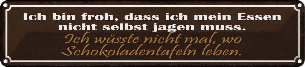 vianmo Blechschild 10x46 cm Schokoladentafeln Essen Trinken
