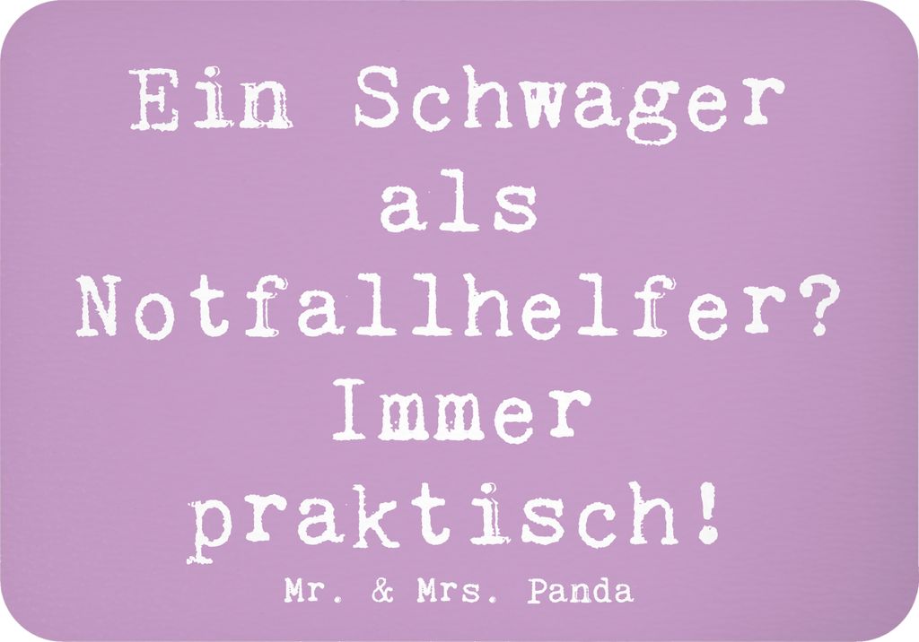 Mr. & Mrs. Panda magnet Spruch Schwager Notfallhelfer - Lavendeltraum - Geschenk, haftmagnet, whiteboardmagnet, Geschenke, Familienhilfe, Hilfe in ...