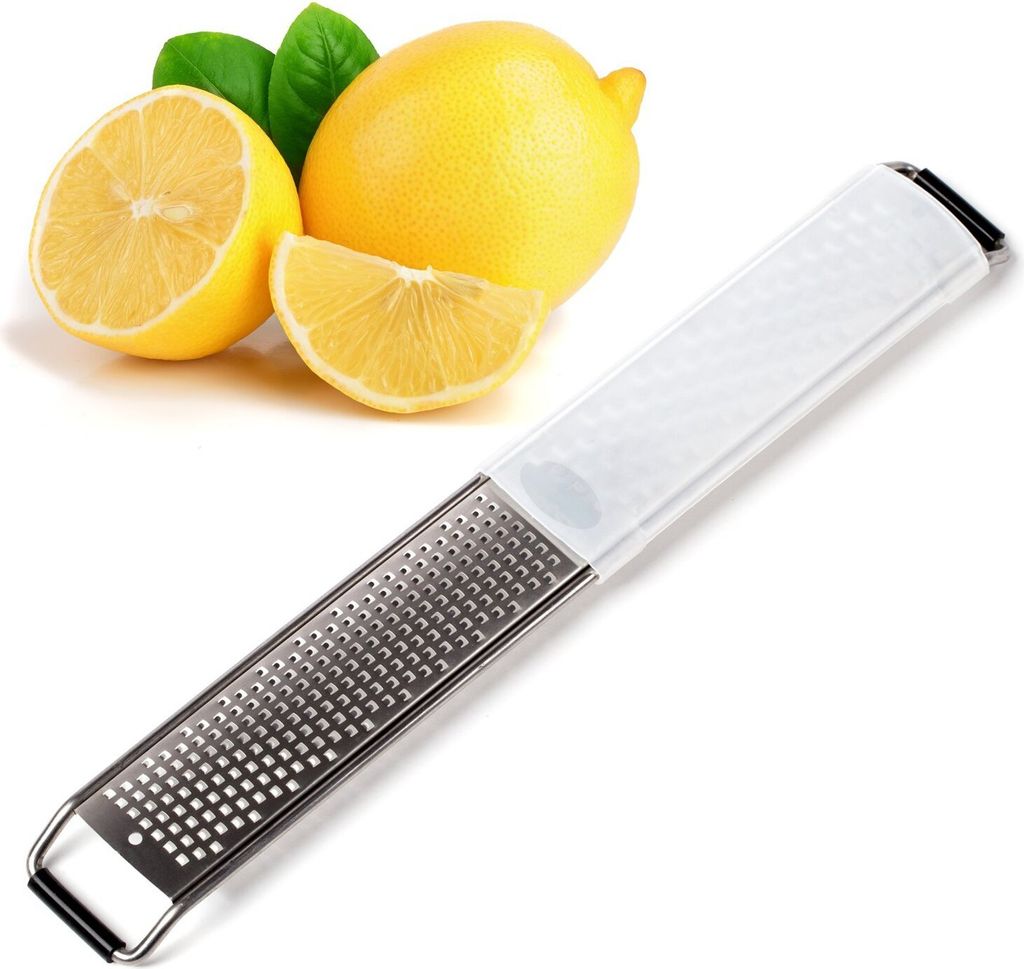Parmesanreibe Küchenreibe Edelstahl 2in1 Fein & Grob Käsereibe Scharf Gemüsereibe Zester Rostfrei Muskatreibe Reibe
