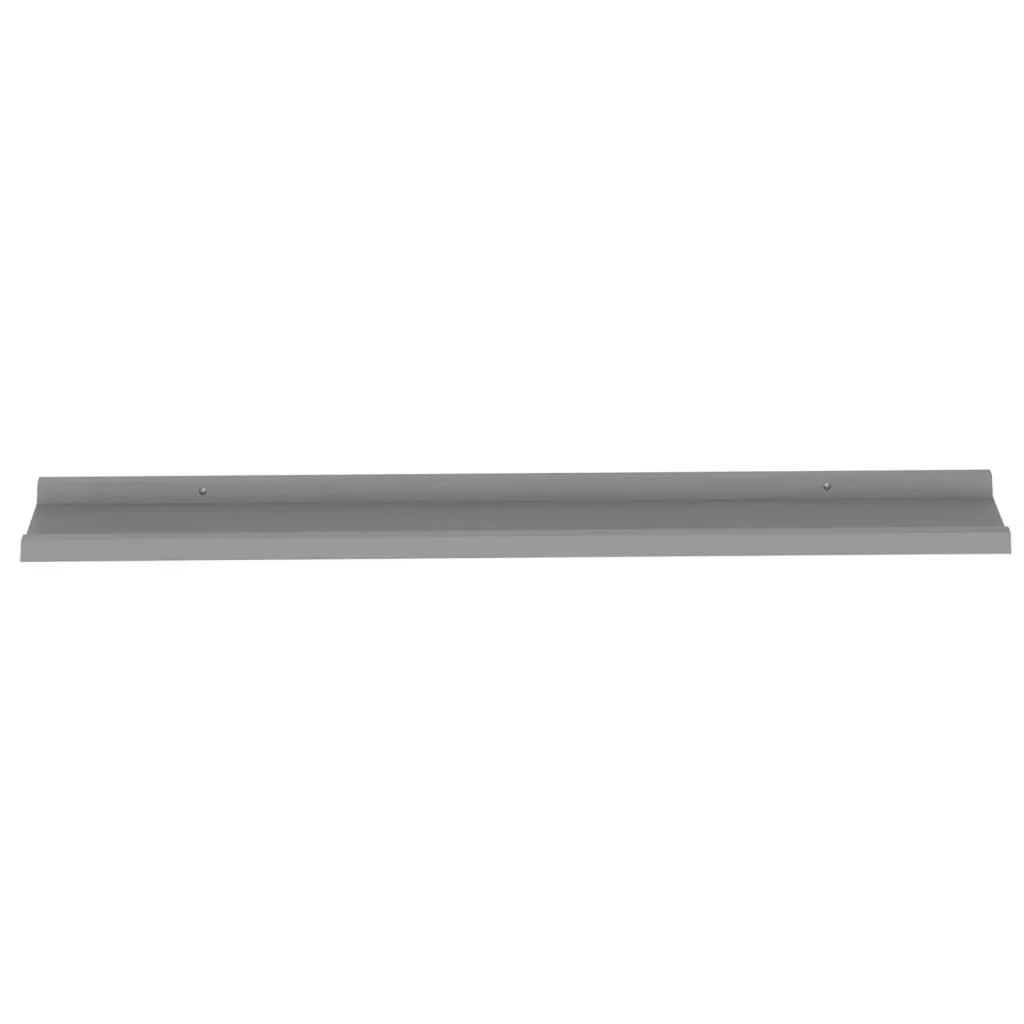 Set 2 Mensole 100x9x3 cm Grigio | Arredo Minimalista Contemporaneo - 6