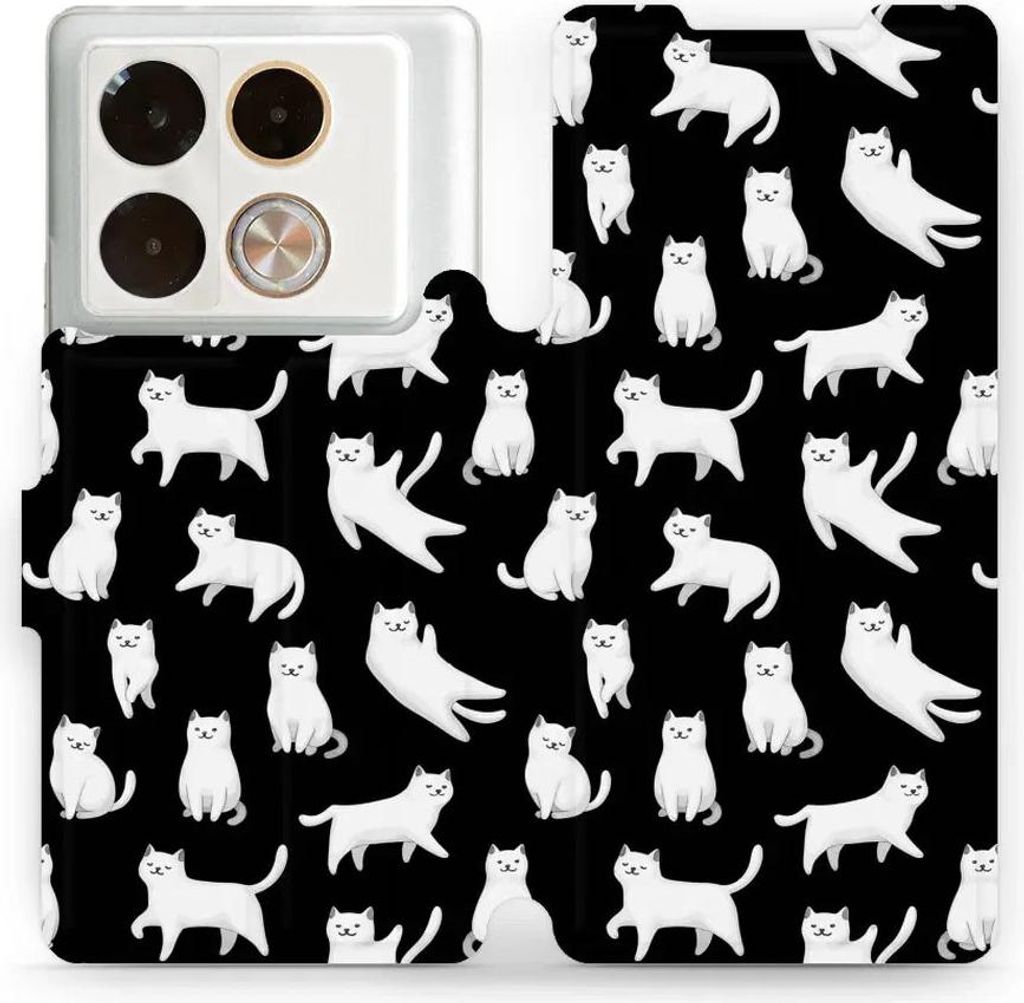 Handyhülle mit klappe für Infinix Note 40 Pro, Mobiwear Book, Luna-Kätzchen