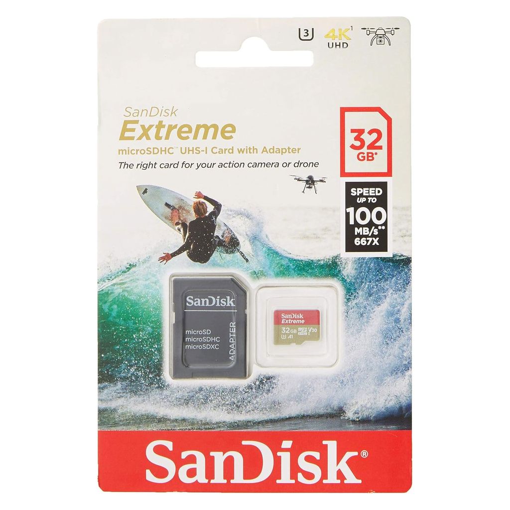 SD MicroSD Card  32GB SanDisk Extreme SDHC inkl. Adapter Obrázok produktu 