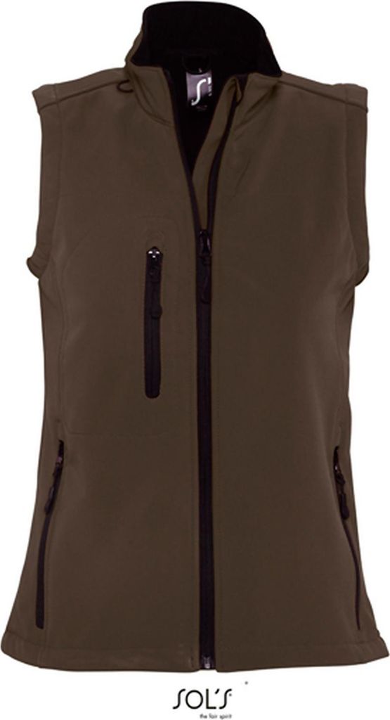 SOLs 46801 | Damen Sleeveless Softshell Rallye Bodywarmer / Weste - Farbe: Dark Chocolate - Größe: S