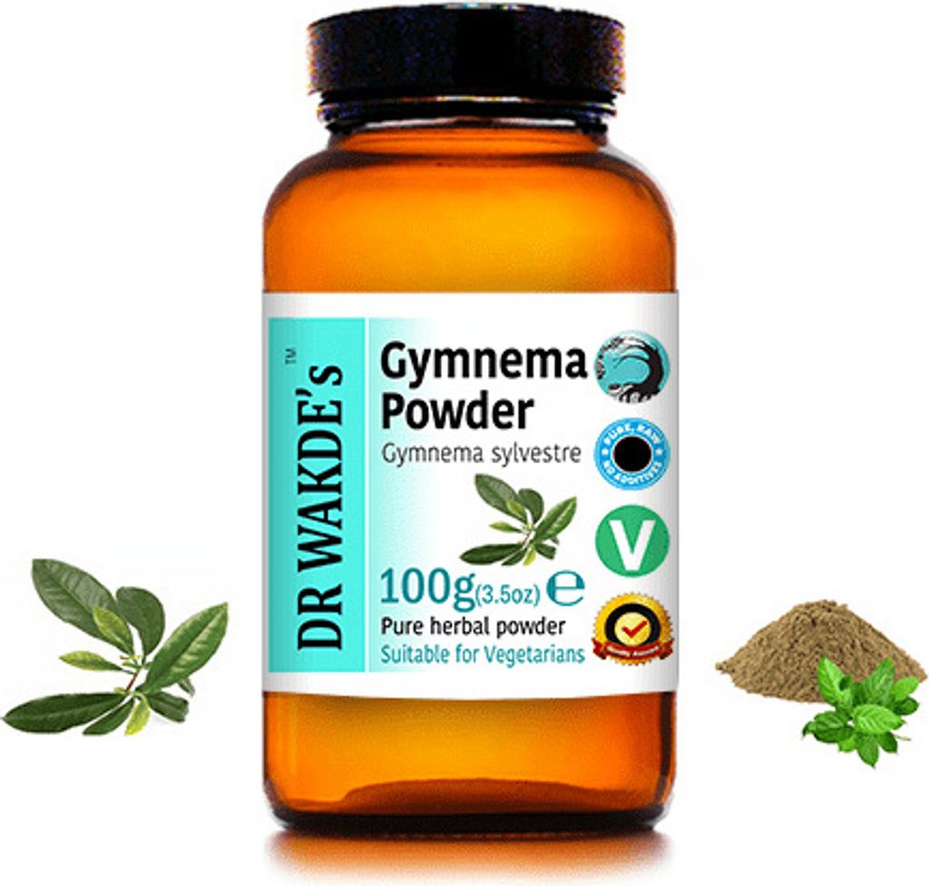 DR WAKDE'S Gymnema Pulver (Gudmar) - 100 g (3,5 Unzen) | Rein, Raw & Getrocknetes Pulver | Ayurveda-Kräuter | Vegan | Nichts hinzugefügt, nichts ...