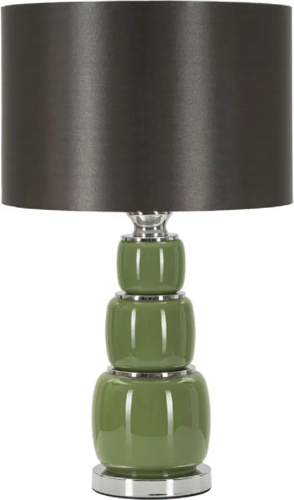 Lampe de table Mauro Ferretti Eva vert et noir E27 Diamètre 32,5 cm