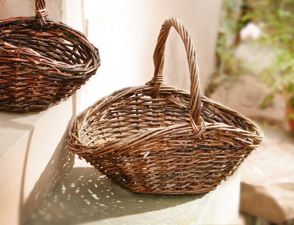 Bügelkorb "Natur" aus Weide, braun, 37x27 cm, Obstkorb, Produktbild 