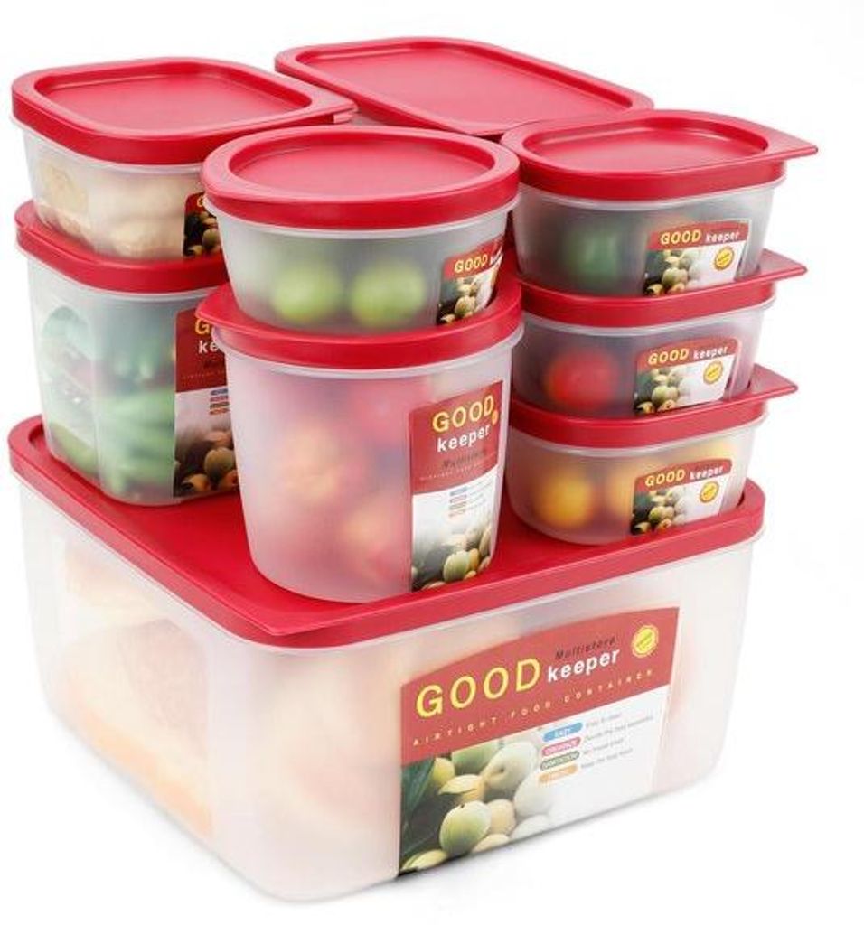 Kleine 10-teilige PE-Boxen, mikrowellen- und gefrierersicher, BPA-frei, für Essen