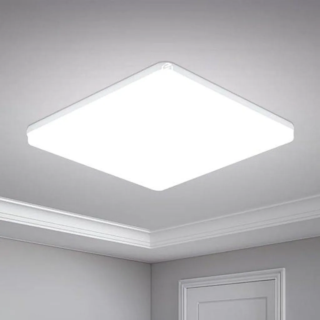 Plafonnier de Salle de Bains Inox Blanc - Finition Haut de Gamme Métal
