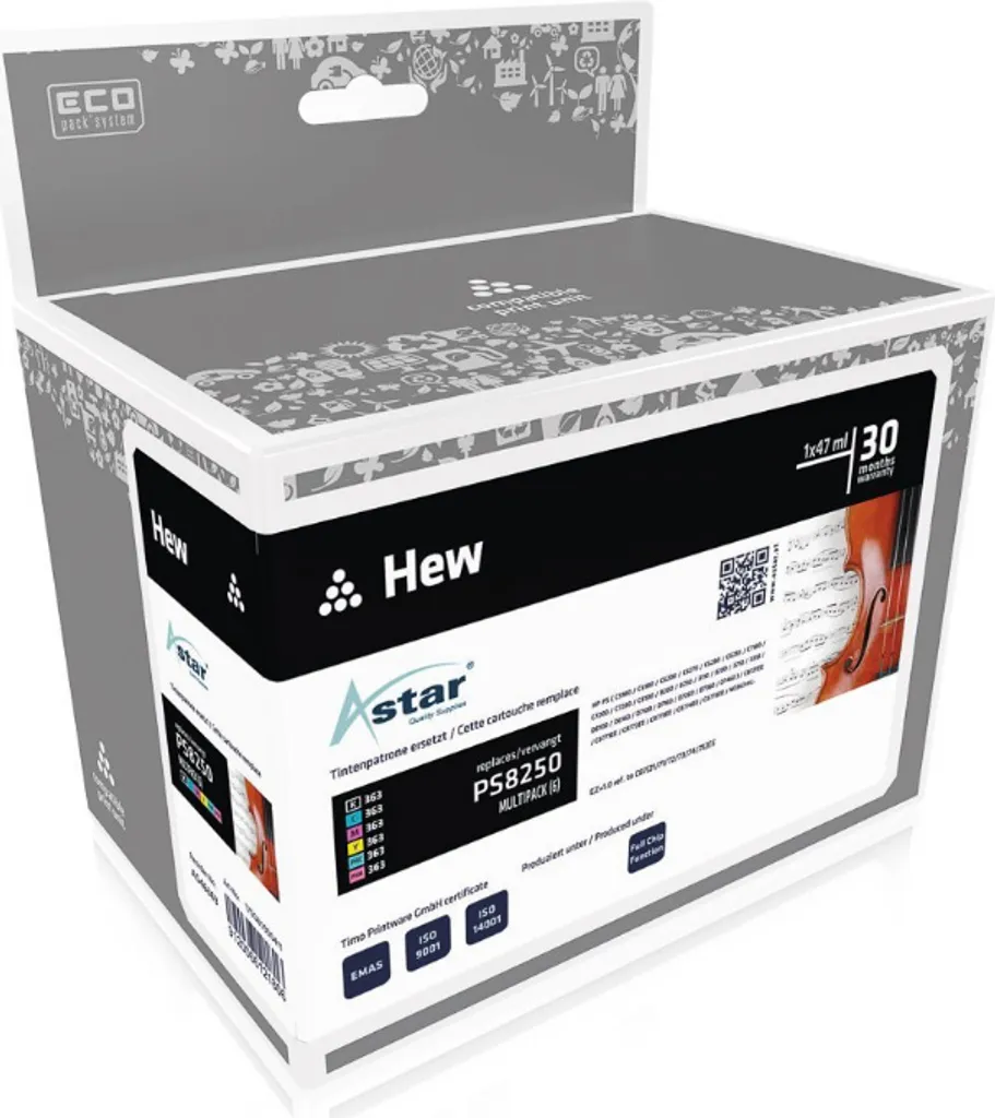 Multipack 4 cartouches d'encre Noir et Couleur Astar AS46363 complet