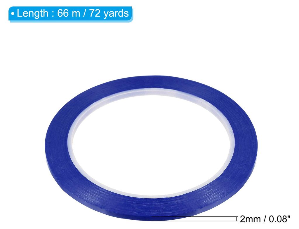 2mmx66m Feine Linien Klebeband Blau, 3 Rollen PET Klebestreifen Selbstklebend Dš¹nnes Zierstreifen, Whiteboard Klebeband Wasserdicht Gitter Marki...