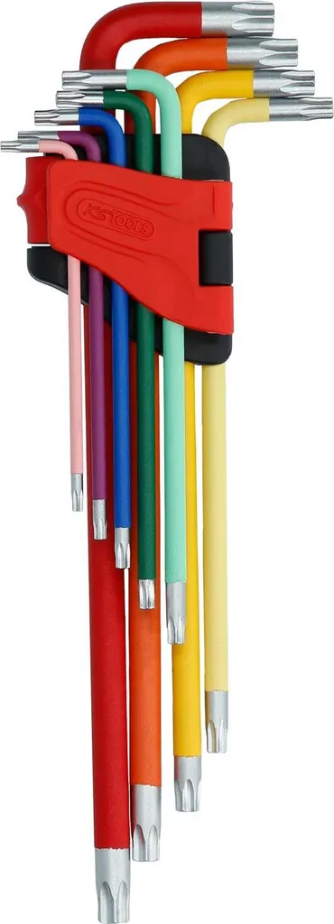 Kit 9 Chiavini Torx a L Extra Lunghi T10-T50 | Acciaio Cr-V Alta Tenuta