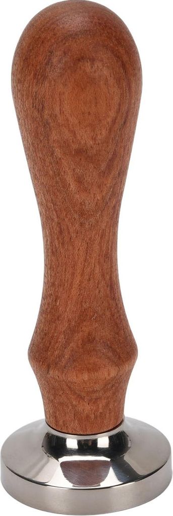 Kaffeestampfer, 30 mm, Edelstahl, gemahlenes Presswerkzeug mit Holzgriff für Café zu Hause