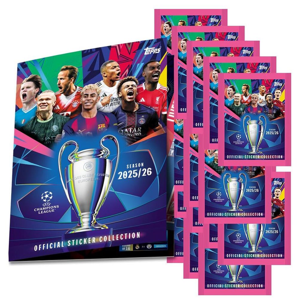 Topps - Ligue des champions 2025/2026 - Autocollants à Image du produit 