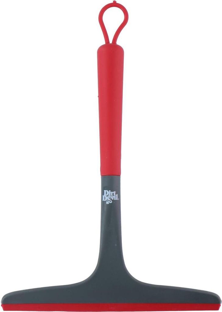Dirt Devil Wasserabzieher – Fenster- & Spiegelabzieher mit ergonomischem Griff, Rot/Grau