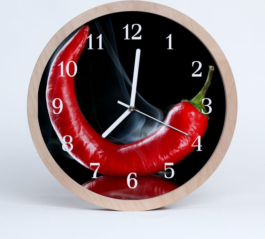 Holzuhr 20fi cm wanduhr - Chili-Pfeffer