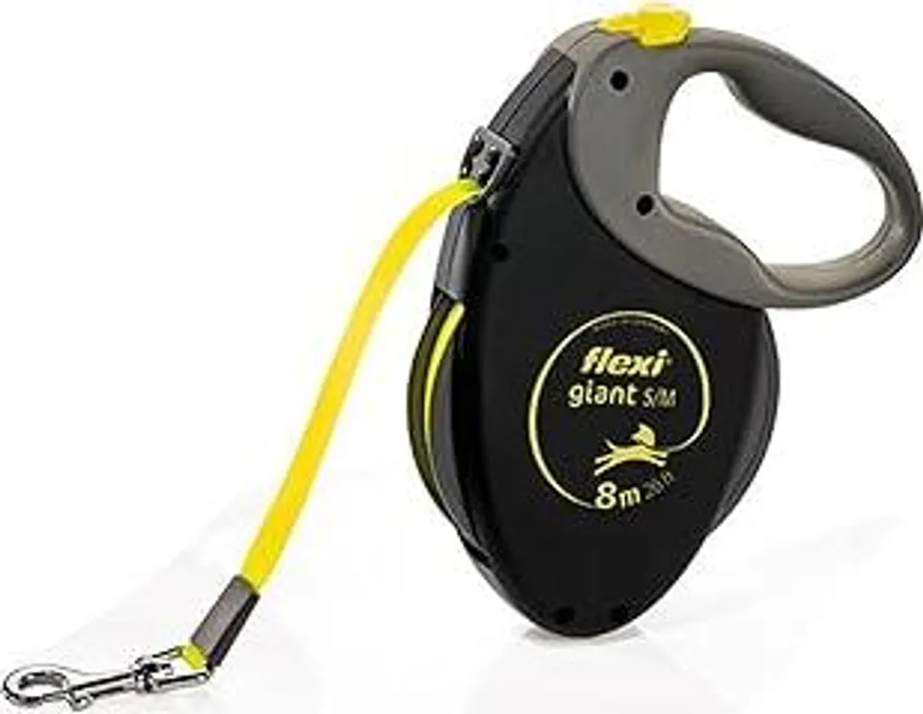 Guinzaglio Avvolgibile Flexi Giant S/M - 8m Nastro Rinforzato Neon