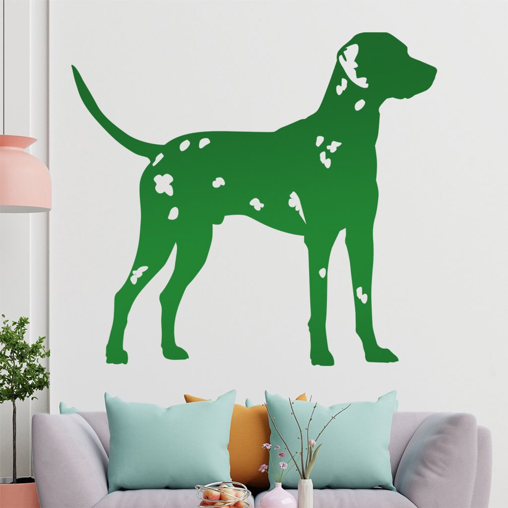 KIWISTAR Dalmatiner Silhouette Wandtattoo in 6 Größen - Wandaufkleber Wall Sticker - Dekoration, Küche, Wohnzimmer, Schlafzimmer, Badezimmer