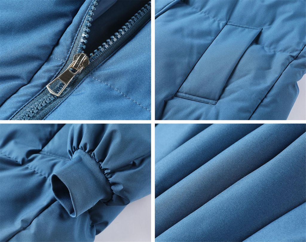 ASKSA Damen Wintermantel Lang Steppmantel Winter Daunenmantel Warmer Jacke Mantel Daunenjacke mit Kapuze (Beige,M)