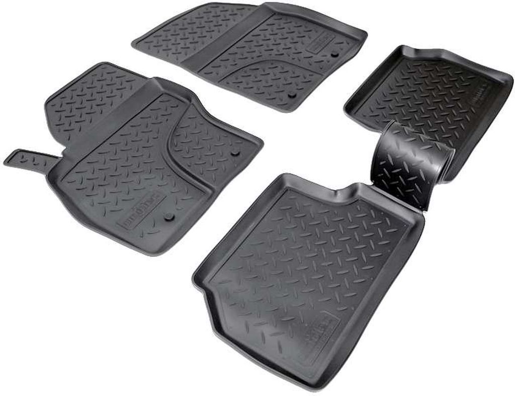 3D Gummi Fußmatten für Ford Focus II | BJ 2007-2010 | passgenau mit Rand