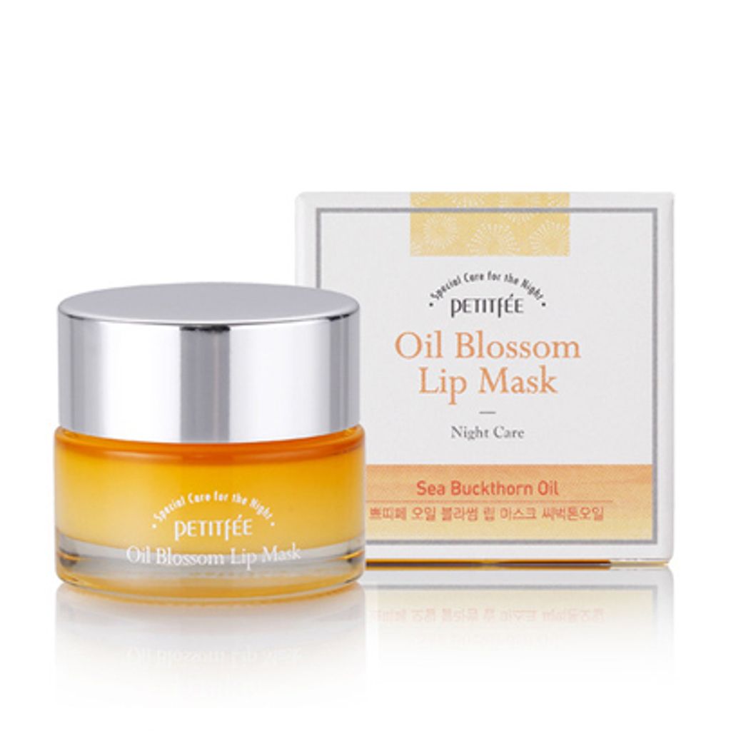 Petitfee Oil Blossom Lip Mask - Sanddornöl - feuchtigkeitsspendende Lippenmaske, 15g