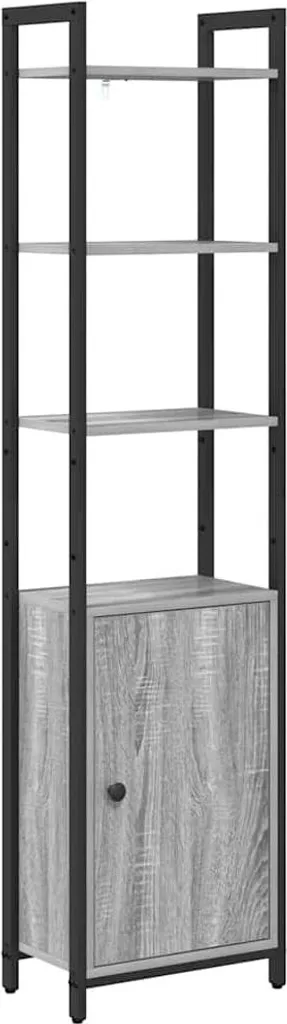 SYFAX™ Libreria a Colonna Grigio Sonoma 40x161cm | Scaffale Salvaspazio