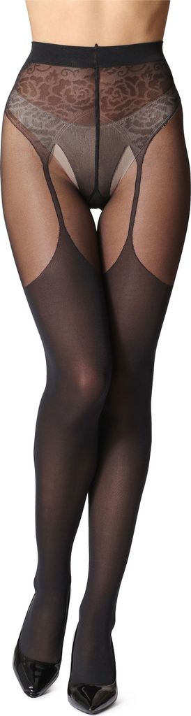 Bellivalini Damen Strumpfhose 60 DEN BLV-1112 (Schwarz, M) .