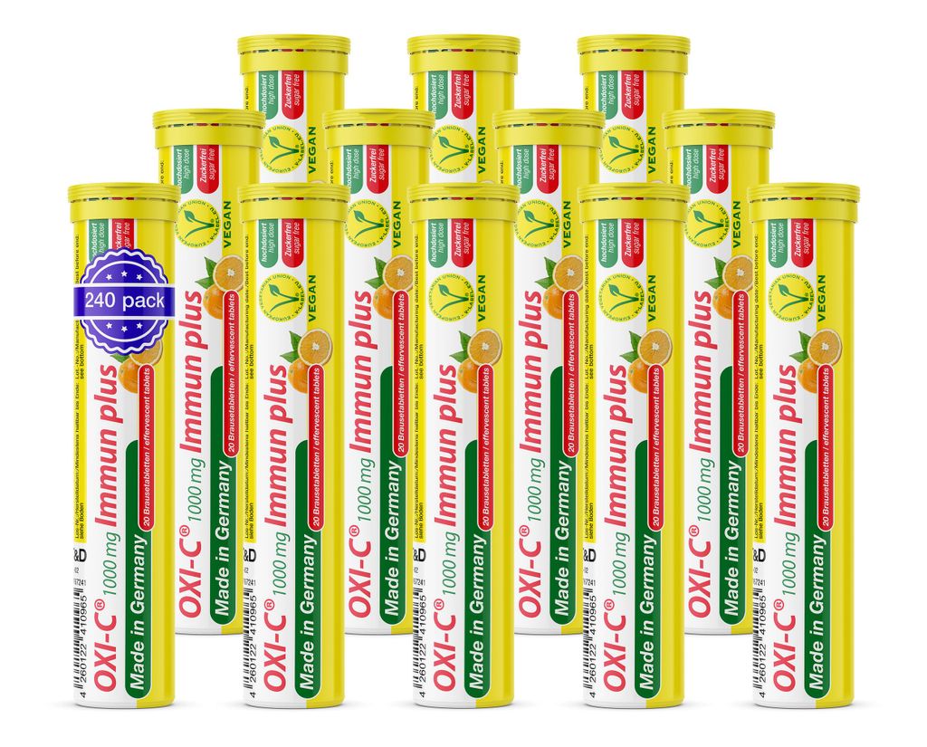 Oxi C Brausetabletten 12x20 Stk. – Orangengeschmack – 1000 Produktbild 