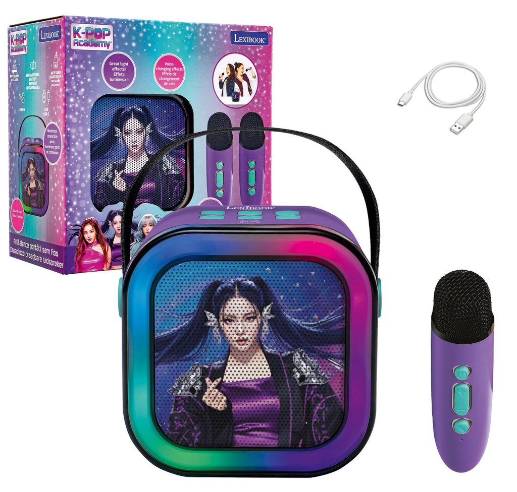 Enceinte Karaoké Portable K-Pop Academy avec deux Image du produit 