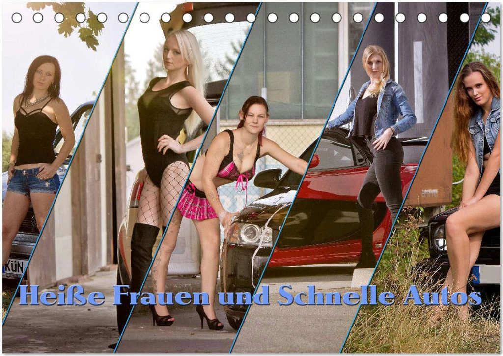 Heiße Frauen und schnelle Autos (Tischkalender 2026 DIN A5 quer), CALVENDO Monatskalender