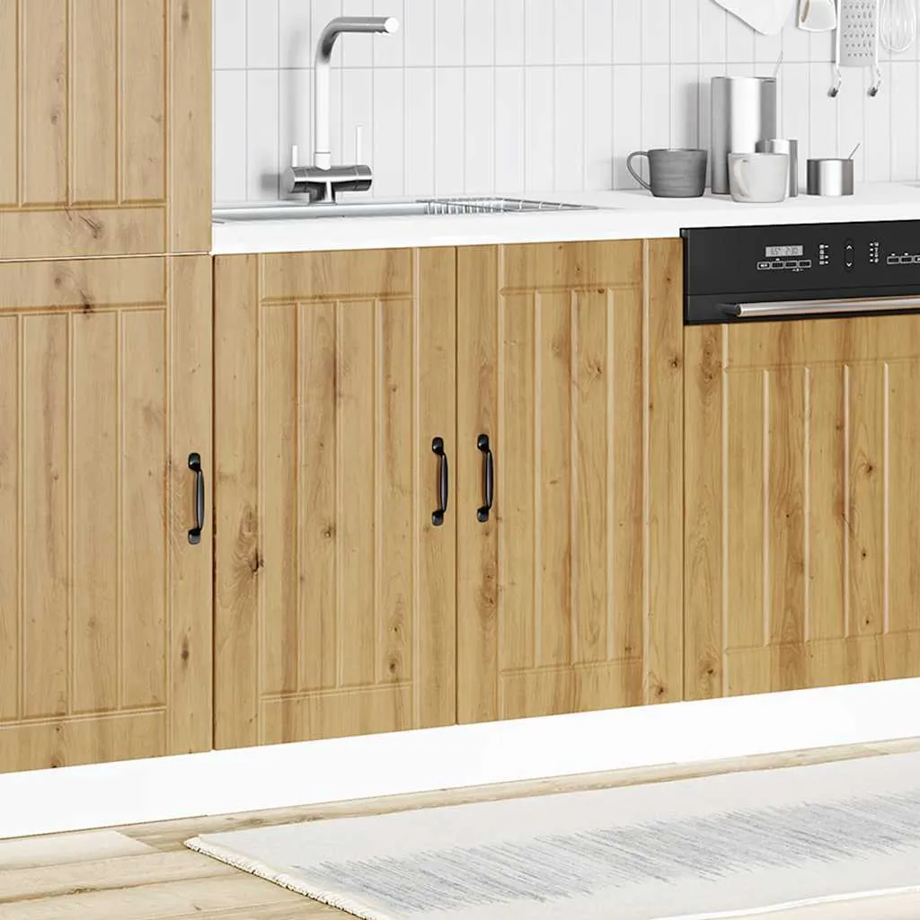 Mobile Base Lavello Lucca Rovere Artigianale in Legno Multistrato SYFAX