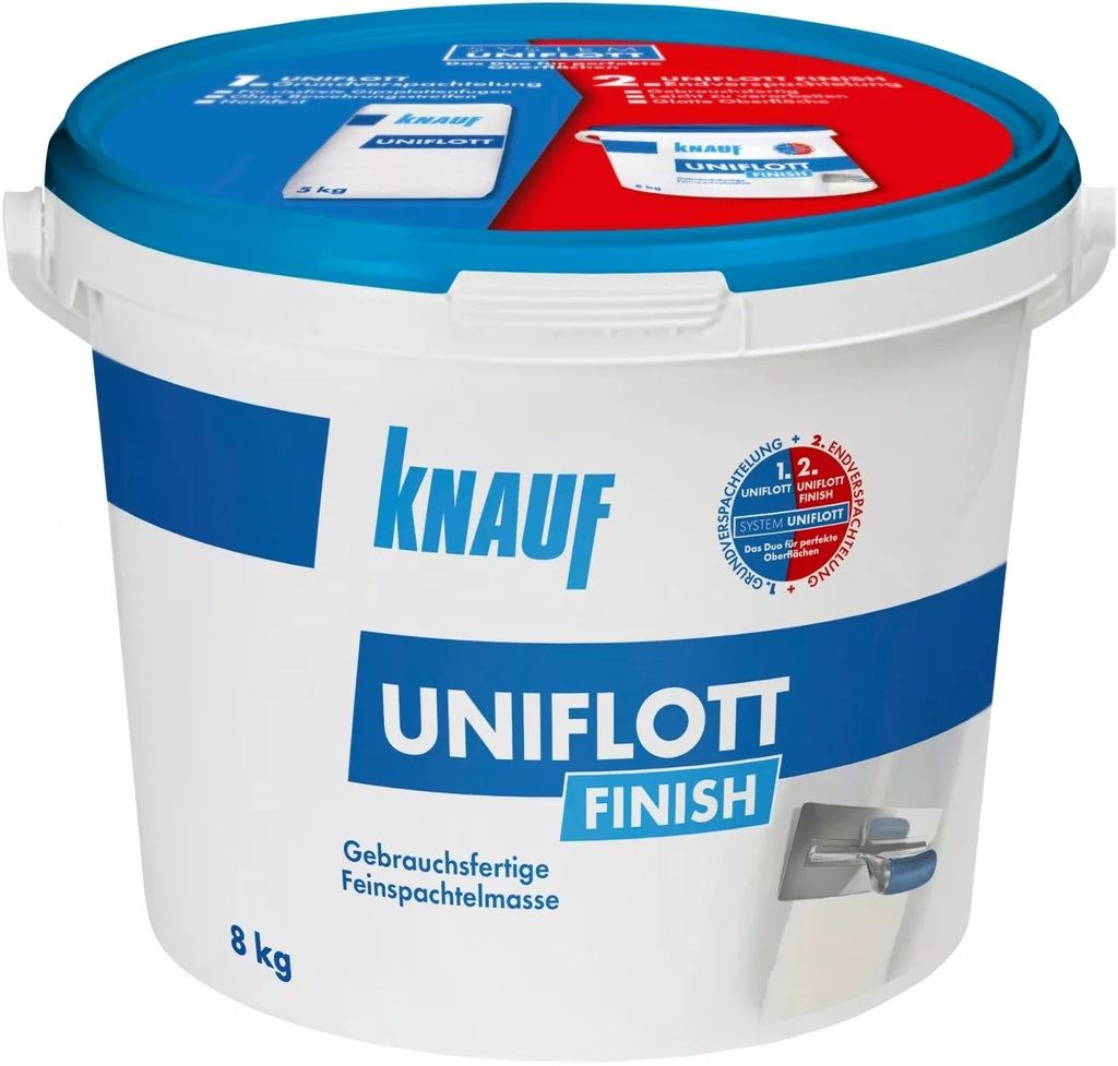 Knauf Uniflott Finish Spachtelmasse 8 kg Produktbild 