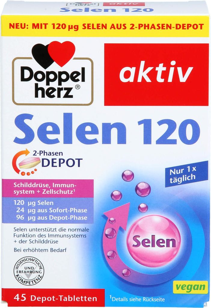 Doppelherz aktiv Selen 120 tabletki dwufazowe o Zdjęcie produktu 