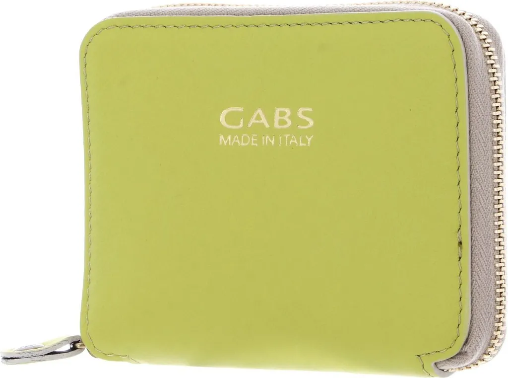 Portefeuille Gabs GMONEY49 Lime : Design Zippé avec Cuir Premium Grains