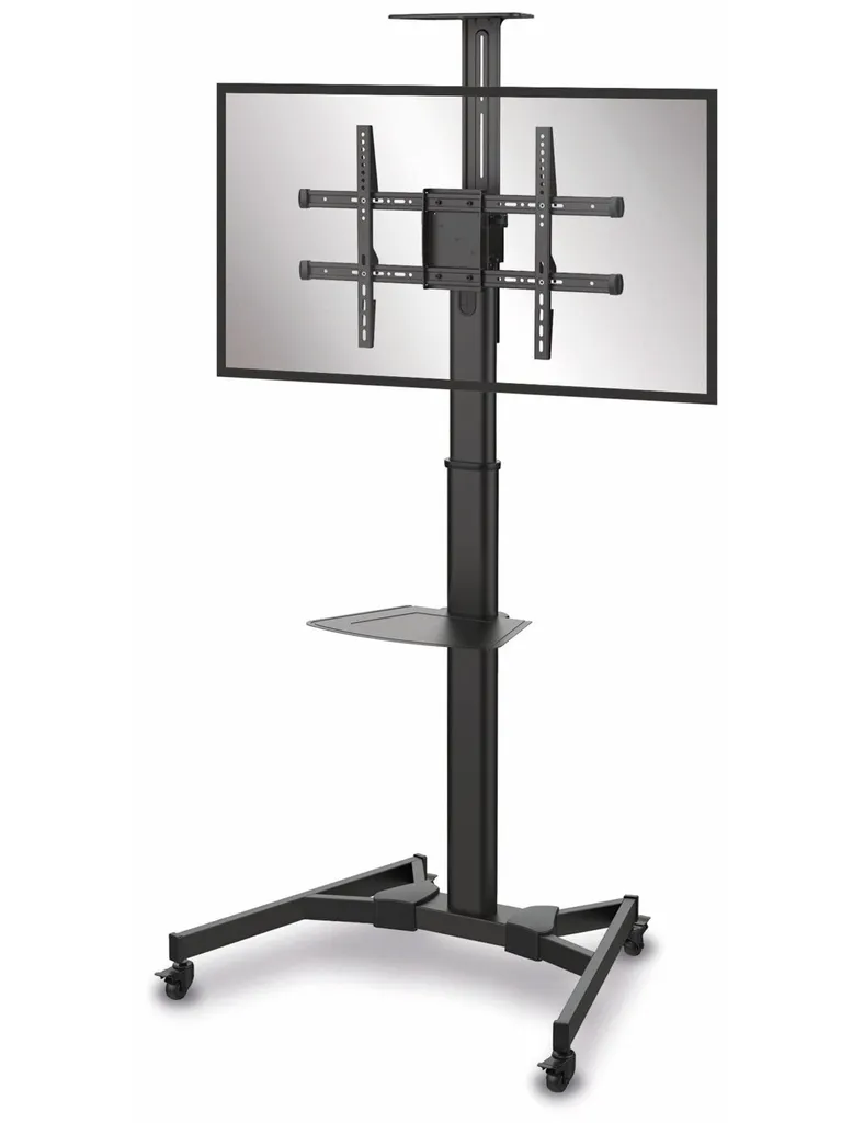 Support TV sur Pied Réglable en Hauteur avec Tablette pour Écran 70''