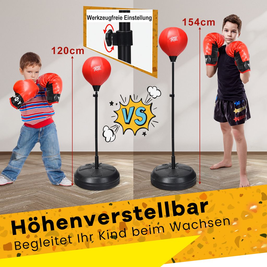 COSTWAY Punchingball 120-154cm hoehenverstellbar, Produktbild 5