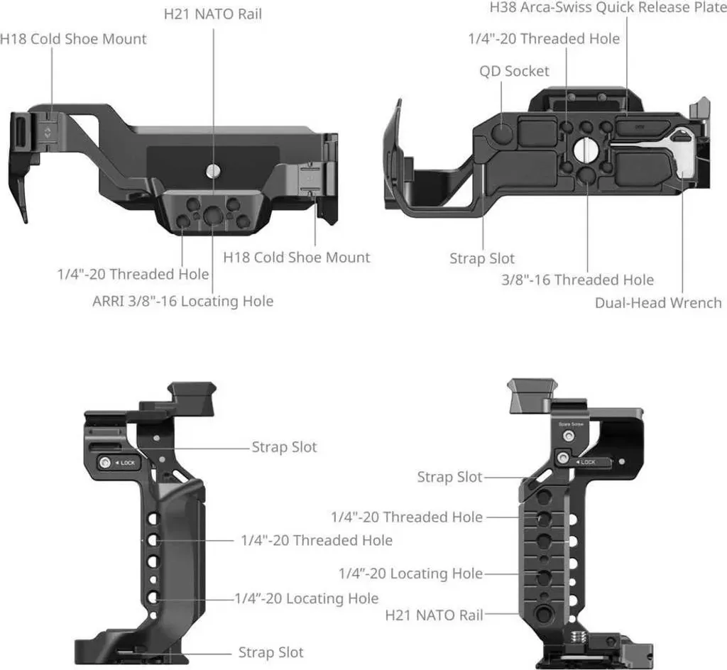 Support de Montage SMALLRIG 4903 pour Panasonic Lumix S1R II Rig Vidéo Pro - 4