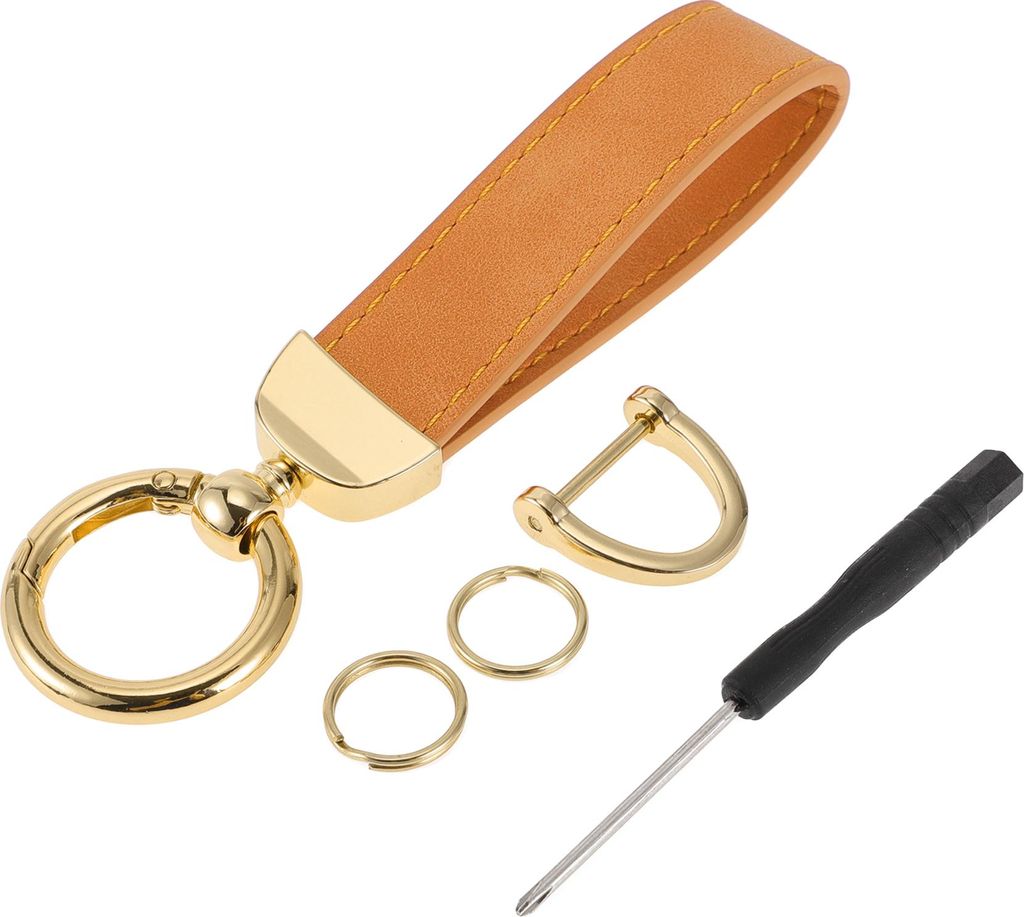 Autoschlüsselanhänger Universal Schlüsselanhänger mit Ring für Schlüsselanhänger für Zuhause für Frauen Zinklegierung Goldton, Gelb 1 Set