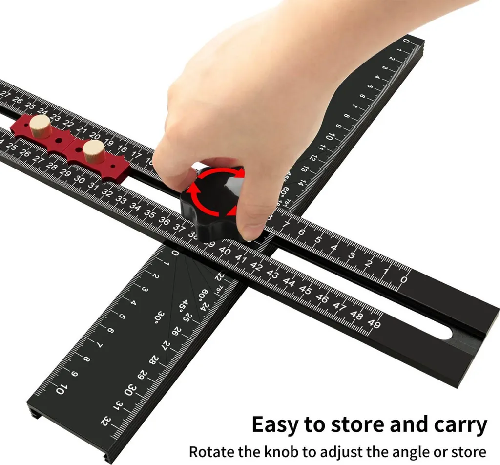 Équerre multi-angles 90°/45° de 54 cm, outil de mesure réglable et précis - 17